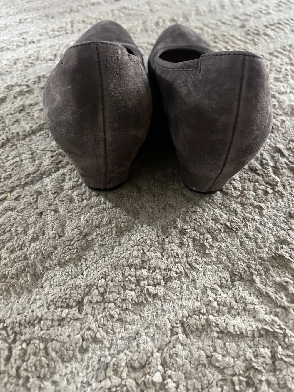 Gabor Charcoal Gray Suede Rounded Toe 1.75” Wedge Heels 5.5 - Picture 5 of 6